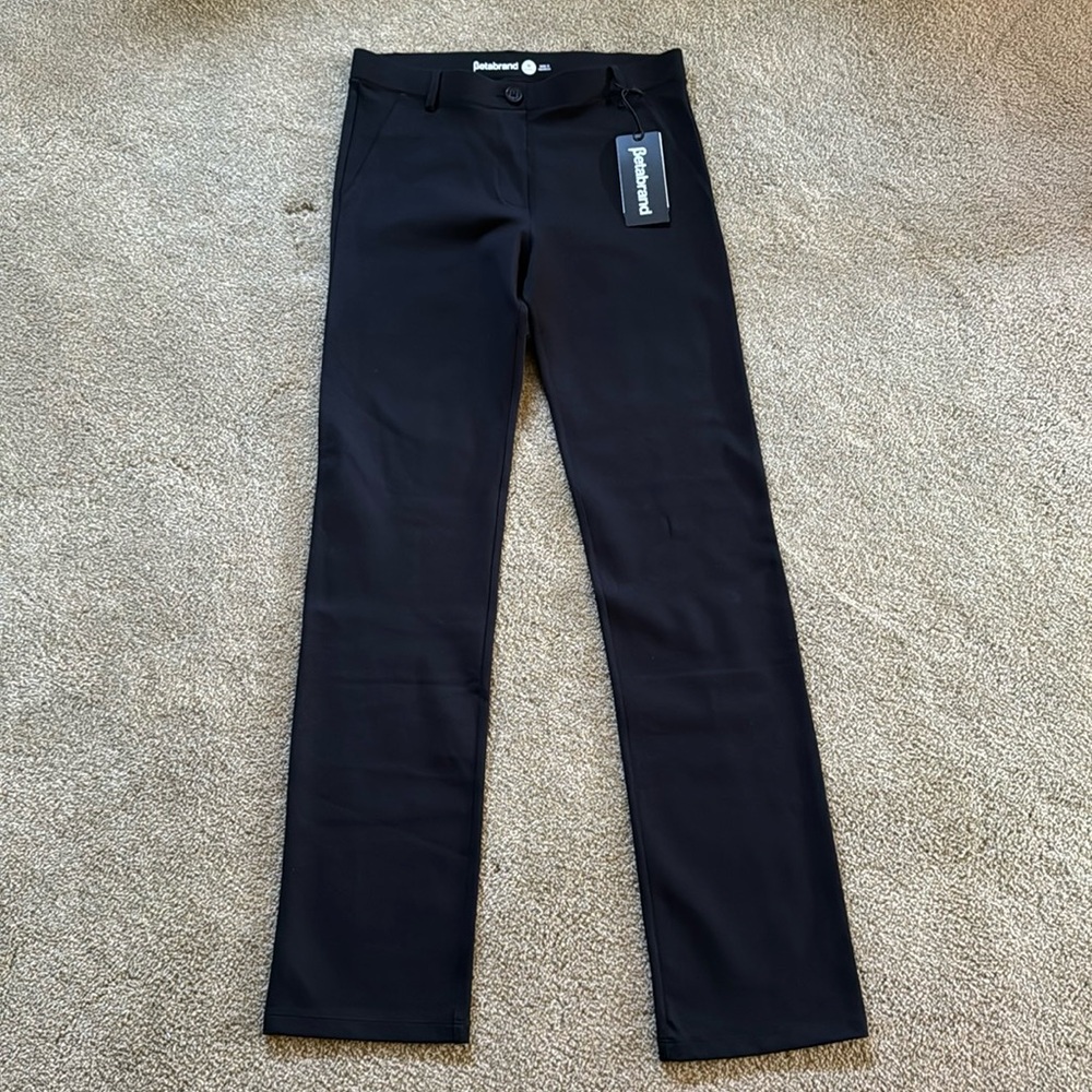 Brand new with tags Betabrand black Classic Dress Yoga Pant Straight size medium